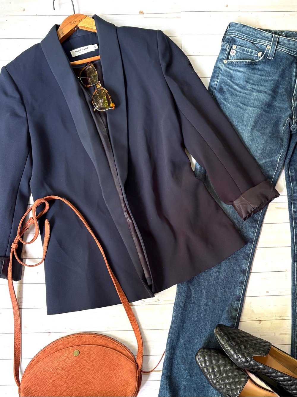 Naf Naf open front blazer